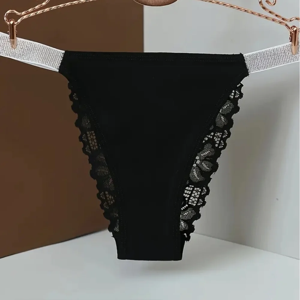 Men's Thong Black Lace Medium 31 30 32 - Picture 1 of 5